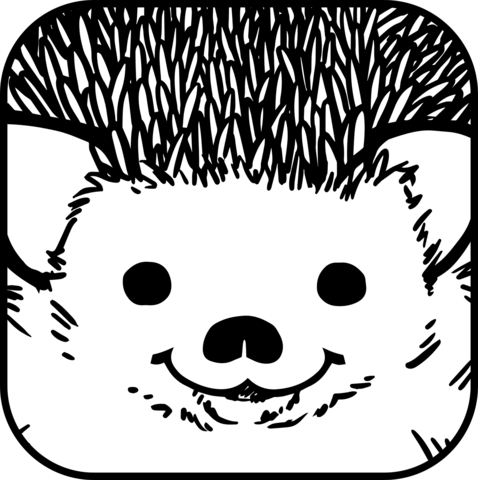 Hedgehog Portrait Coloring Page